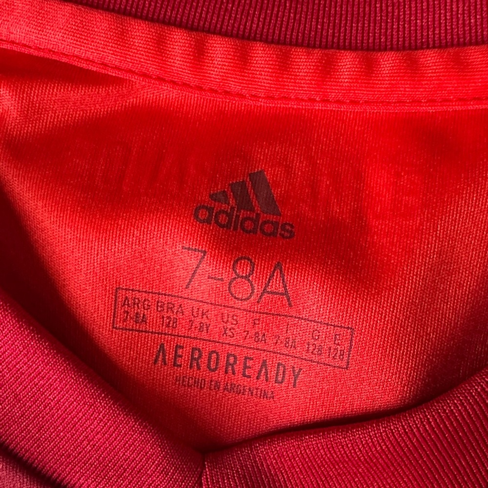 Adidas RIVER PLATE Kids Red and Orange Soccer Jersey - Picture 2 of 2